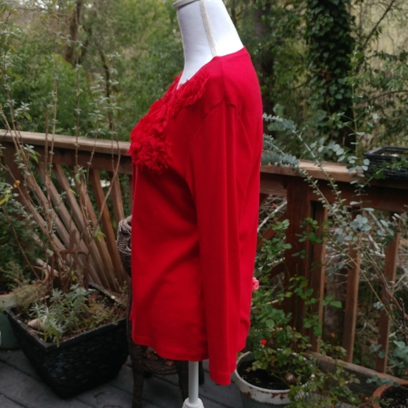 💕Rafaella red roses cardigan sweater - Picture 3 of 5